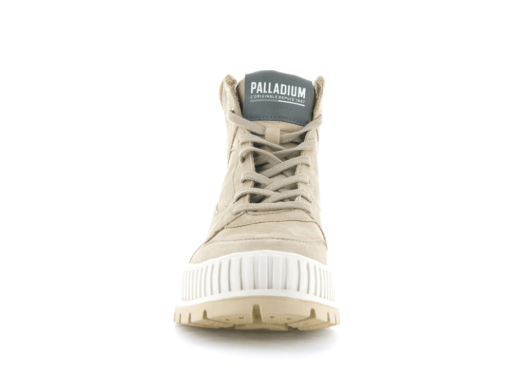 Zapatillas Palladium PALLASHOCK HI SNK Mujer Stucco | Costa Rica-08256